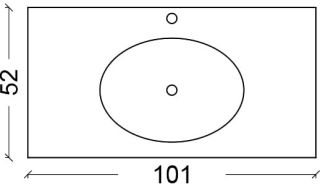 Раковина Armadi Art Solid Glass 100см белый 850-100